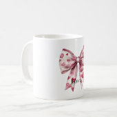 Rote-Herzen-Schleife Liebe Kaffeetasse (Vorderseite Links)