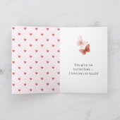 Rote Herzen Schmetterlinge Liebe Karte (Innenseite)