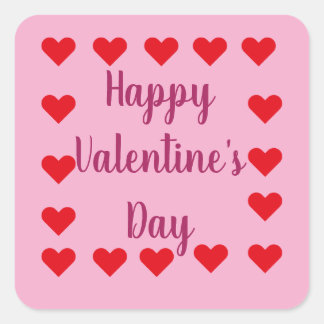 ROTE HERZEN SCHÖNEN VALENTINSTAG Aufkleber