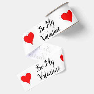 Rote Herzen, sei mein Valentinstag 3" Ripsband