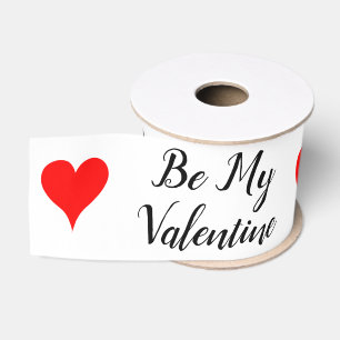 Rote Herzen seien mein Valentin Ripsband