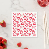 Rote Herzen Serviette (Beispiel)
