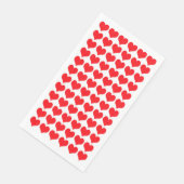 Rote Herzen Serviette (Ecke)