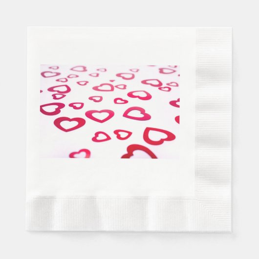 Rote Herzen Serviette (Vorderseite)