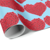 Rote Herzen sind Ausdruck der Liebe Geschenkpapier (Rolleneckpunkt)