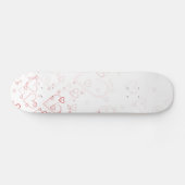 Rote Herzen Skateboard (Horizontal)
