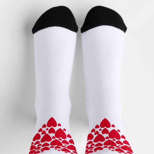 Rote Herzen, Socken (Oben)