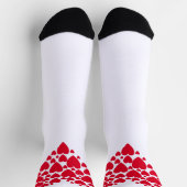 Rote Herzen, Socken (Oben)