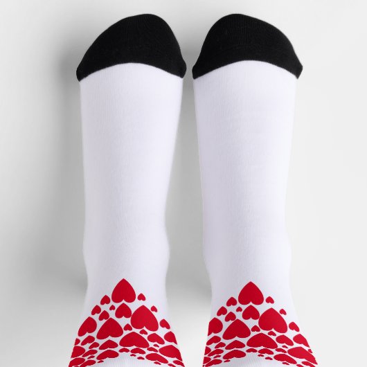 Rote Herzen, Socken (Oben)