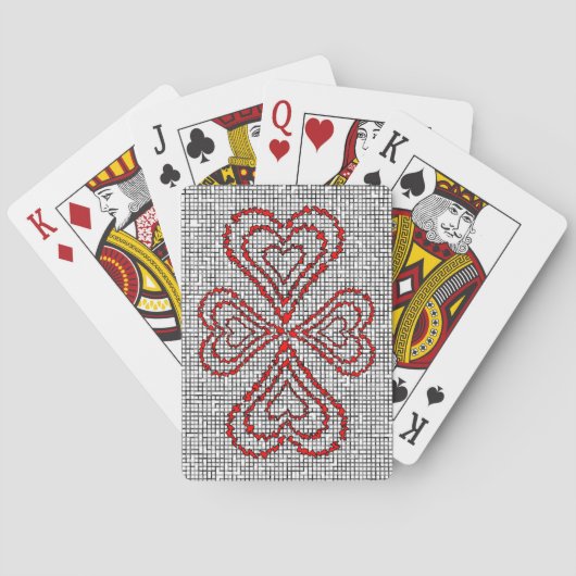 Rote Herzen Spielkarten (Rückseite)