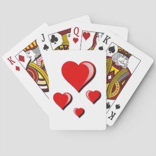 Rote Herzen Spielkarten