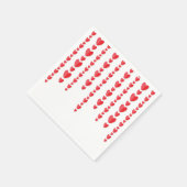 Rote Herzen Süße Valentinstag Serviette (Ecke)
