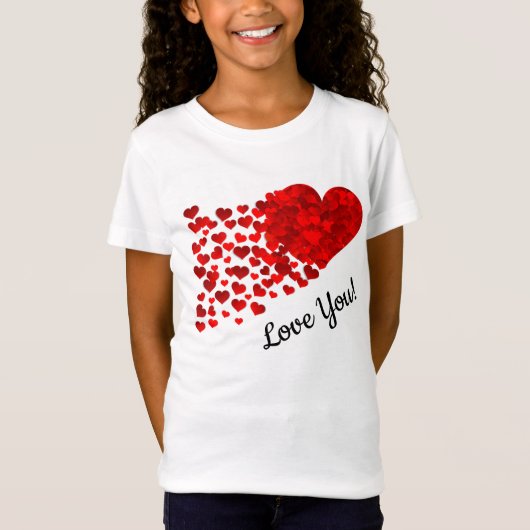 Rote Herzen T-Shirt (Vorderseite)