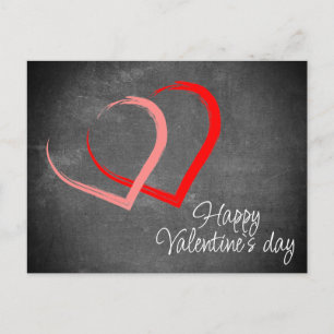 Rote-Herzen-Tafel Frohen Valentinstag Feiertagspostkarte