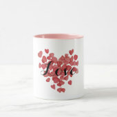 Rote Herzen Tasse (Zentrum)