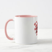 Rote Herzen  Tasse (Links)
