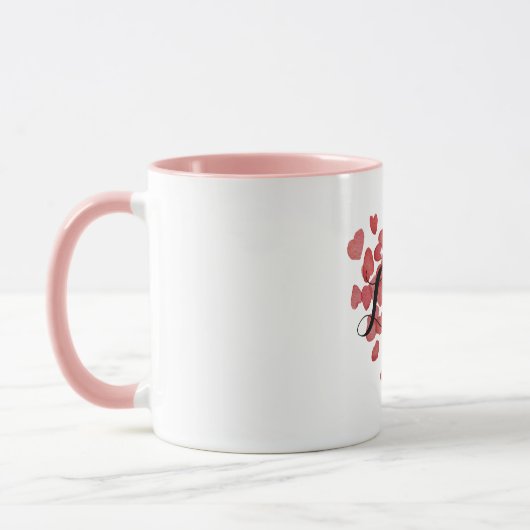 Rote Herzen Tasse (Links)