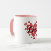 Rote Herzen  Tasse (Vorderseite Links)