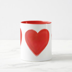 ROTE HERZEN TASSE