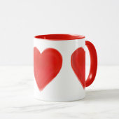 ROTE HERZEN TASSE (VorderseiteRechts)
