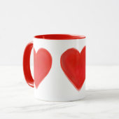 ROTE HERZEN TASSE (Vorderseite Links)