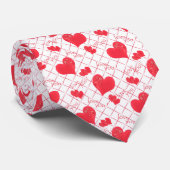 Rote Herzen, Text, "Liebe du" . Krawatte (Gerollt)