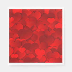 Rote Herzen Textur Serviette