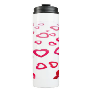 Rote Herzen Thermosbecher