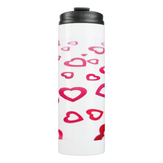 Rote Herzen Thermosbecher (Vorderseite)