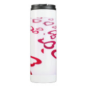 Rote Herzen Thermosbecher (Rückseite)