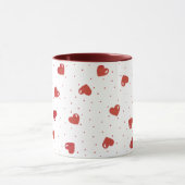 Rote Herzen u. Tupfen Tasse (Zentrum)
