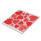 Rote Herzen über das gesamte Muster Fliese (Seite)