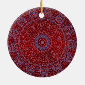 Rote Herzen und Blaue Spitzen Ornament (Hinten)