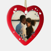 Rote Herzen und Multifunktionsleisten-Foto Keramik Ornament (Rechts)