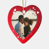Rote Herzen und Multifunktionsleisten-Foto Keramik Ornament (Links)