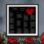 Rote Herzen und Rose Hochzeitsstift Poster