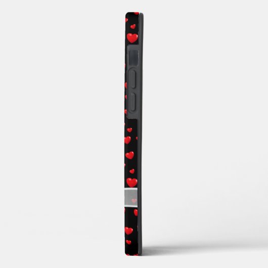 rote Herzen und schwarzer Bogen Case-Mate iPhone Hülle (Rückseite / Links)