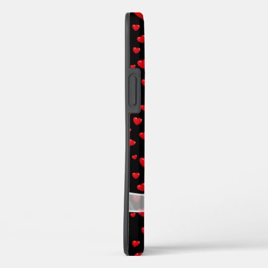 rote Herzen und schwarzer Bogen Case-Mate iPhone Hülle (Rückseite / Rechts)