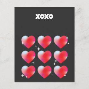Rote Herzen und Sterne ohne Hintergrund Valentin Flyer