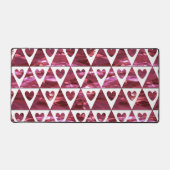 ROTE HERZEN UND TRIANGLES SCHREIBTISCHUNTERLAGE (Vorderseite)