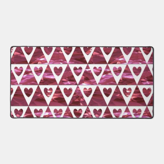 ROTE HERZEN UND TRIANGLES SCHREIBTISCHUNTERLAGE (Vorderseite)