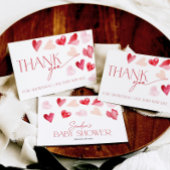 Rote Herzen Valentinstag Baby Shower Danke