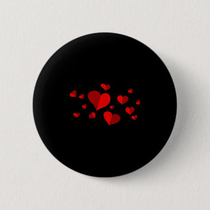 Rote Herzen Valentinstag Liebesgeschenk Mädchen Te Button