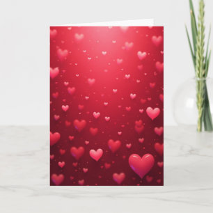 Rote Herzen Valentinstag Liebeskarte Karte