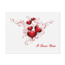 Rote Herzen verflochten, ich Liebe Sie