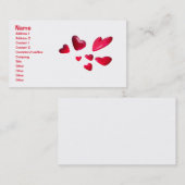 Rote Herzen Visitenkarte (Vorne/Hinten)