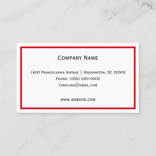 Rote Herzen Visitenkarte (Rückseite)