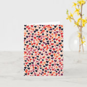 rote Herzen, Wünsche, leere Begrüßung Karte (Gelbe Blume)