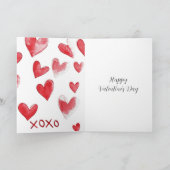 Rote Herzen XOXO Karte (Innenseite)