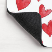 Rote Herzen XOXO Mousepad (Ecke)